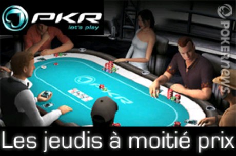 PKR Poker : tournois à moitié prix tous les jeudis