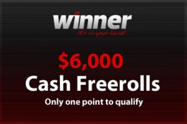 $6,000 Cash Freeroll no Winner Poker