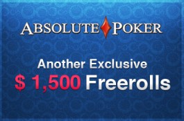 $1,500 Cash Freeroll no Absolute Poker