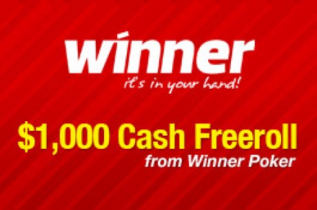 Última Chance para Participar do Próximo PokerNews $1,000 Cash Freeroll no Winner Poker