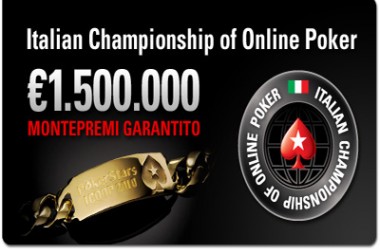 PokerStars.it Italian Championship of Online Poker: Montepremi Garantito di €1.500.000!
