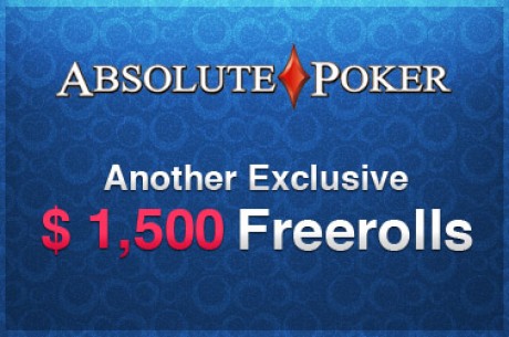 Os Freerolls de $1,500 Voltaram ao Ultimate Bet e ao Absolute Poker - Deposite e Jogue!