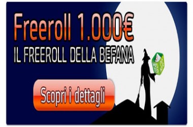 Freeroll della Befana su Misterpoker - 1000 Euro in Palio!