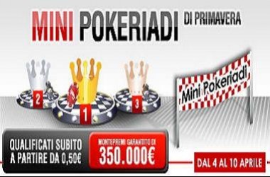 Winga Poker propone le Mini Pokeriadi di primavera con 350.000 € in palio!