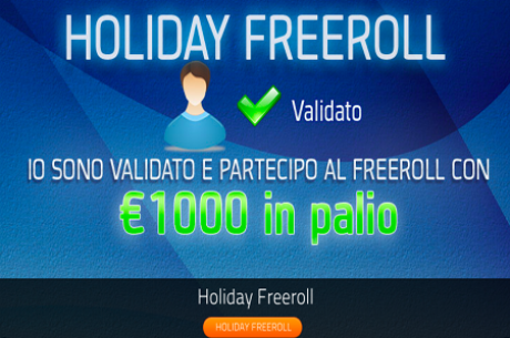 Freeroll da €1000 il 9 Agosto su Misterpoker