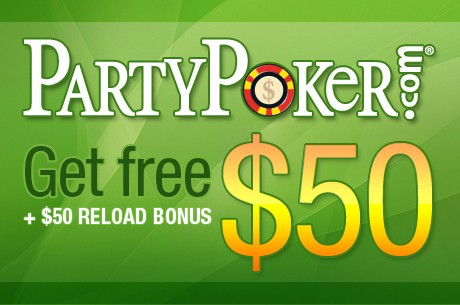 Exclusivo PokerNews: $50 Grátis + $50 em Bônus de Recarga, no PartyPoker