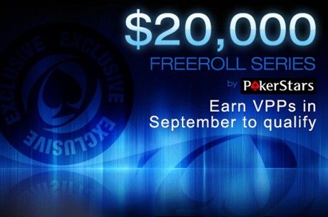 Setembro: $20,000 em Freerolls Exclusivos PokerNews no PokerStars