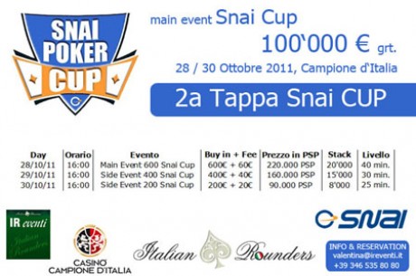 Snai Poker Cup - Seconda Tappa a Campione d'Italia