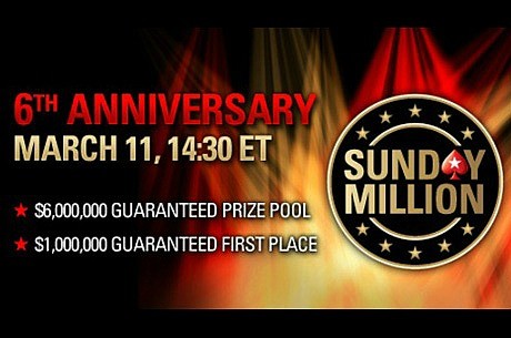 Celebra en PokerStars el 6.º aniversario del Sunday Million