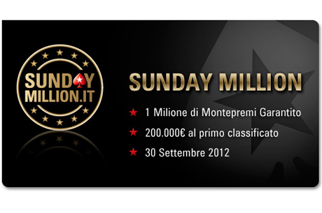 PokerStars.it Sunday Million: tante opportunità di qualificarsi!