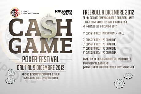 Vinci IPT e IPO con il Cash Game Poker Festival a Campione!