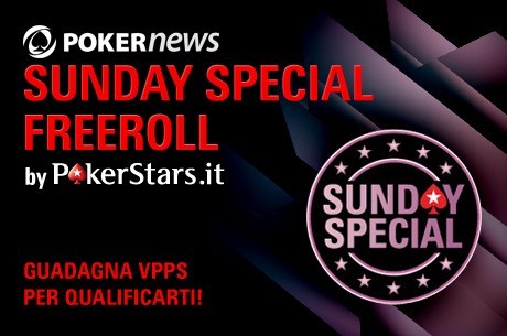 E' tempo di poker, è tempo di PokerNews Sunday Special Freeroll!