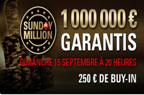 PokerStars.fr - Sunday Million : Un prizepool d'1.000.000€ garanti