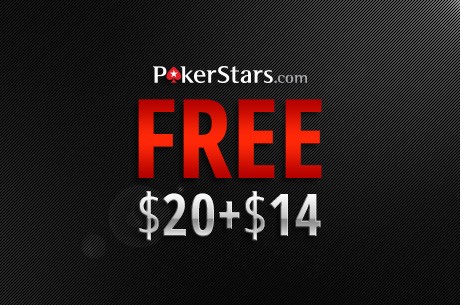 Get your hands on $34 in the Free $20 + $14 PokerStars Promotion!