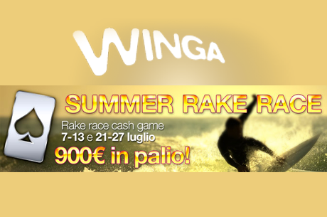 Su Winga Poker arrivano la Summer Rake Race e il Summer Freeroll: fino a 1.400€ in palio!