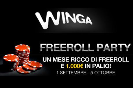 Su Winga Poker arriva il Freeroll Party: in palio fino a 1.000€!