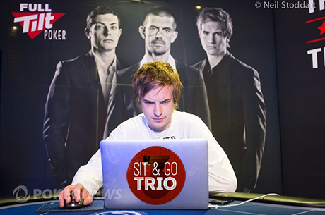 Jogue Heads-Up Contra Viktor "Isildur1" Blom com o Sit & Go Trio oa Full Tilt Poker