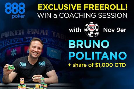 Win a Freeroll and Get Coached by November Niner Bruno Politano!