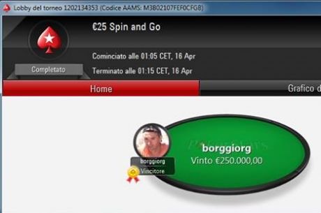 La Storia di Borggiorg, Vincitore dello Spin&Go da 250.000€