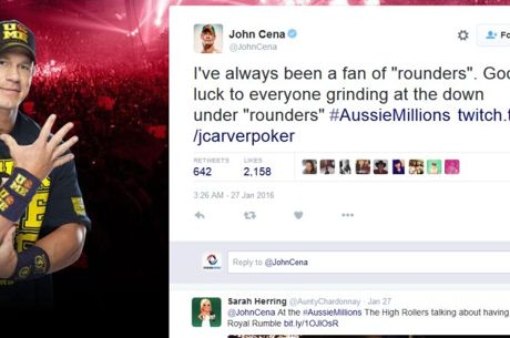 Fan de Rounders, John Cena regarde les Aussie Millions sur le Twitch de Jason Somerville