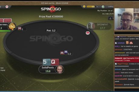 Jogador Russo Vence $250,000 num Spin &Go da PokerStars e Fica Louco