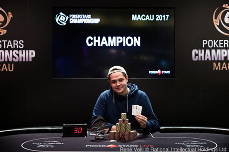 PSCMacau : One time pour Oliver Weis (402.000$) qui gagne devant Badziakouski, Petrangelo bubble-boy