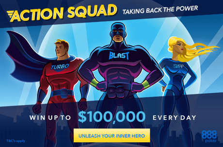 Ganhe até $100,000 Grátis na Action Squad do 888poker