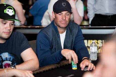 Shane Warne Enjoying the Aussie Millions at the Crown