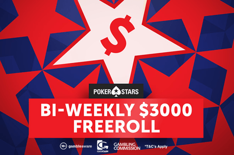 Another $3,000 PokerStars Freeroll Runs on Sunday