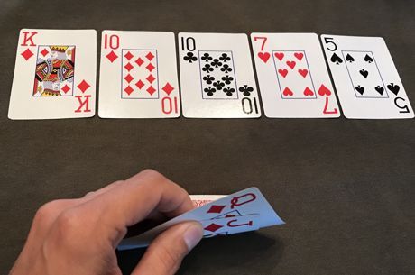 A Royal Flush Draw That Doesn't Get There: Bluff River or Give Up?