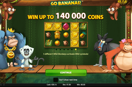 Play the Go Bananas Slot with 1,000 Free Credits