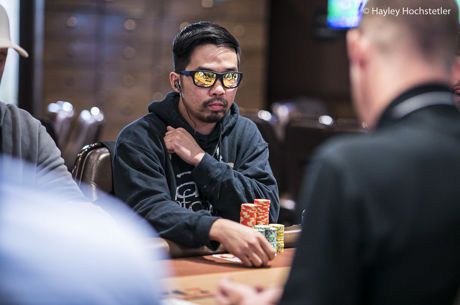 Tan Hoang leads the final table of the HPT Golden Gates Main Event.