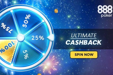 Spin the Wheel and Earn Up to 100% Cashback at 888poker!