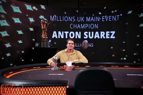 Anton Suarez vence partypoker MILLIONS UK Main Event para $1.000.000