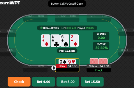 WPT GTO Trainer Hand Review: Flatting the Button in a Cash Game