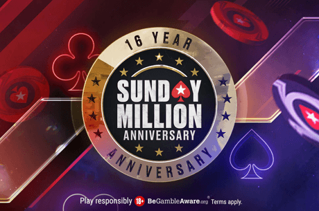 PokerStars comemora 16º Aniversário do Sunday Million em março com US$ 10M GTD
