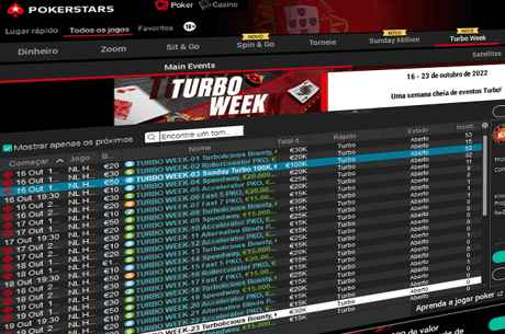 Turbo Week arranca este domingo na PokerStars Portugal