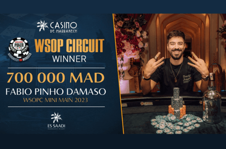 Fábio Dâmaso vence Mini Main Event do WSOPC Marrakech; Fatura anel e maior prémio live