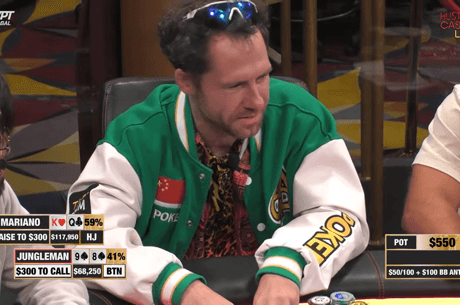 "Jungleman" Rivers Straight Flush to Crack Poker Vlogger's Nuts on Hustler Casino Live