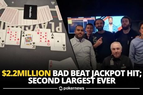 Second Largest Bad Beat Jackpot Ever Hits -- $2.2 Million -- at Playground Poker Club