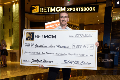 BetMGM Player Hits 1.3 Million Times Stake with $532,969 Jackpot