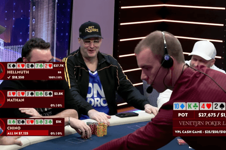Hellmuth Makes Quads and Scoops Three-Way All-in On Venetian Poker Live Stream