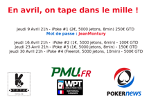 500€ en freeroll sur PMU Poker avec PokerNews