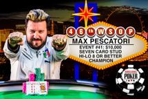 Max Pescatori Vence Evento #41 - $10,000 Seven Card Stud Hi-Lo 8 or Better Championship ($292,158)