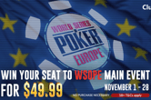 Qualify for the WSOP Europe Main Event with ClubGG from $49.99