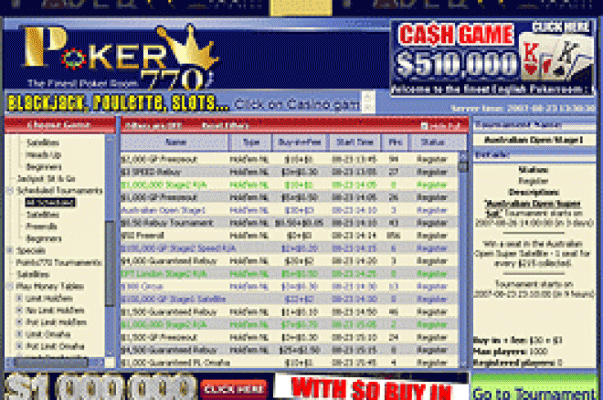 Poker770 – Torneios Mensais $1,000 Exclusivos PokerNews e Outras Regalias 0001