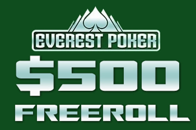 Ein Jahr lang lauft die Everest Poker $500 Cash Freeroll Reihe 0001