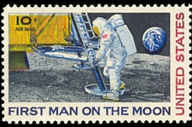 Man on the moon stamp