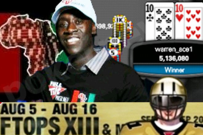 Full Tilt Poker FTOPS XIII Ante Up for Africa : 'warren_aces1' champion 0001