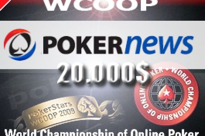 PokerStars Freeroll PokerNews: 20.030$ de tickets gratuits WCOOP 0001